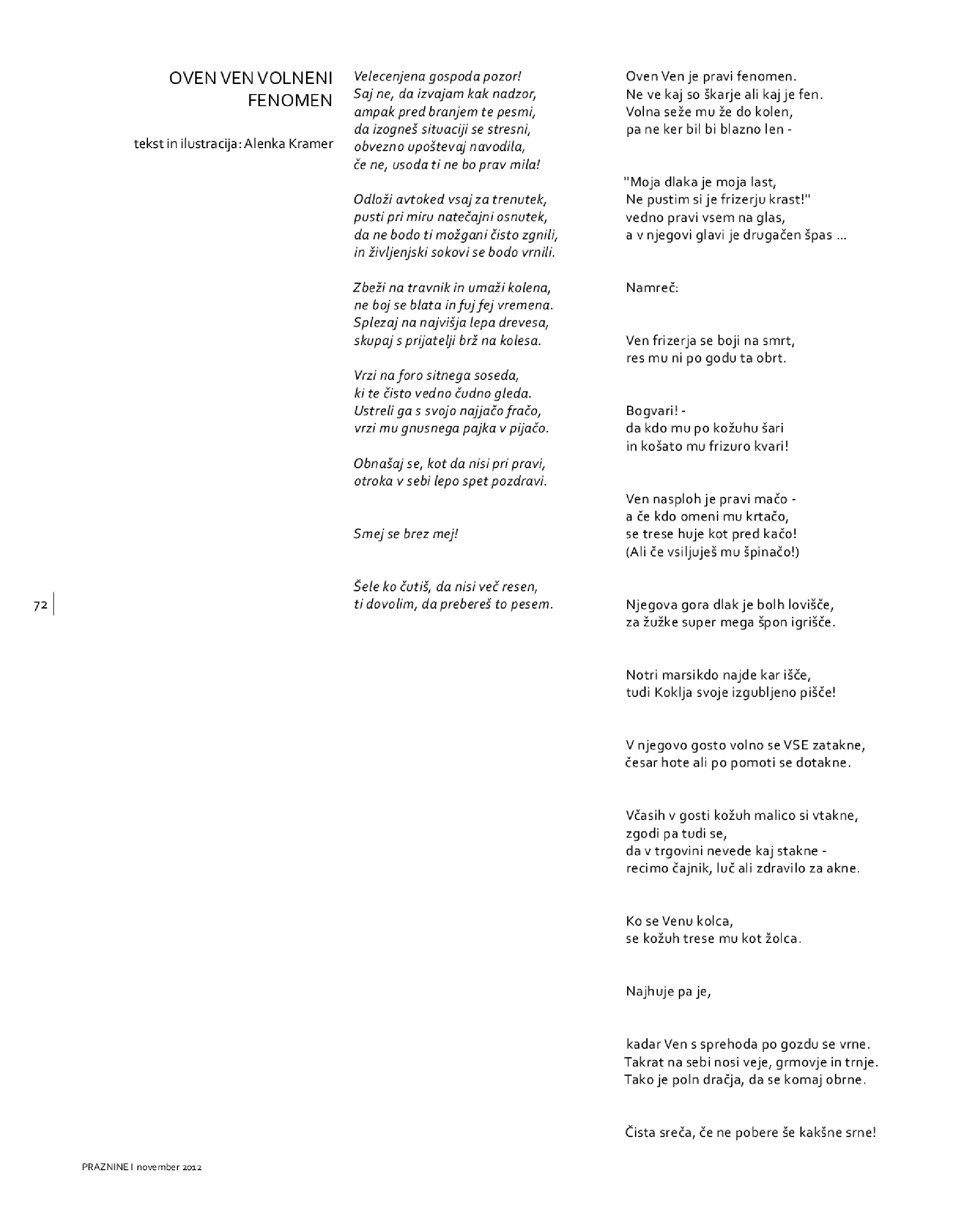 Alenka Kramer - Oven Ven – volneni fenomen