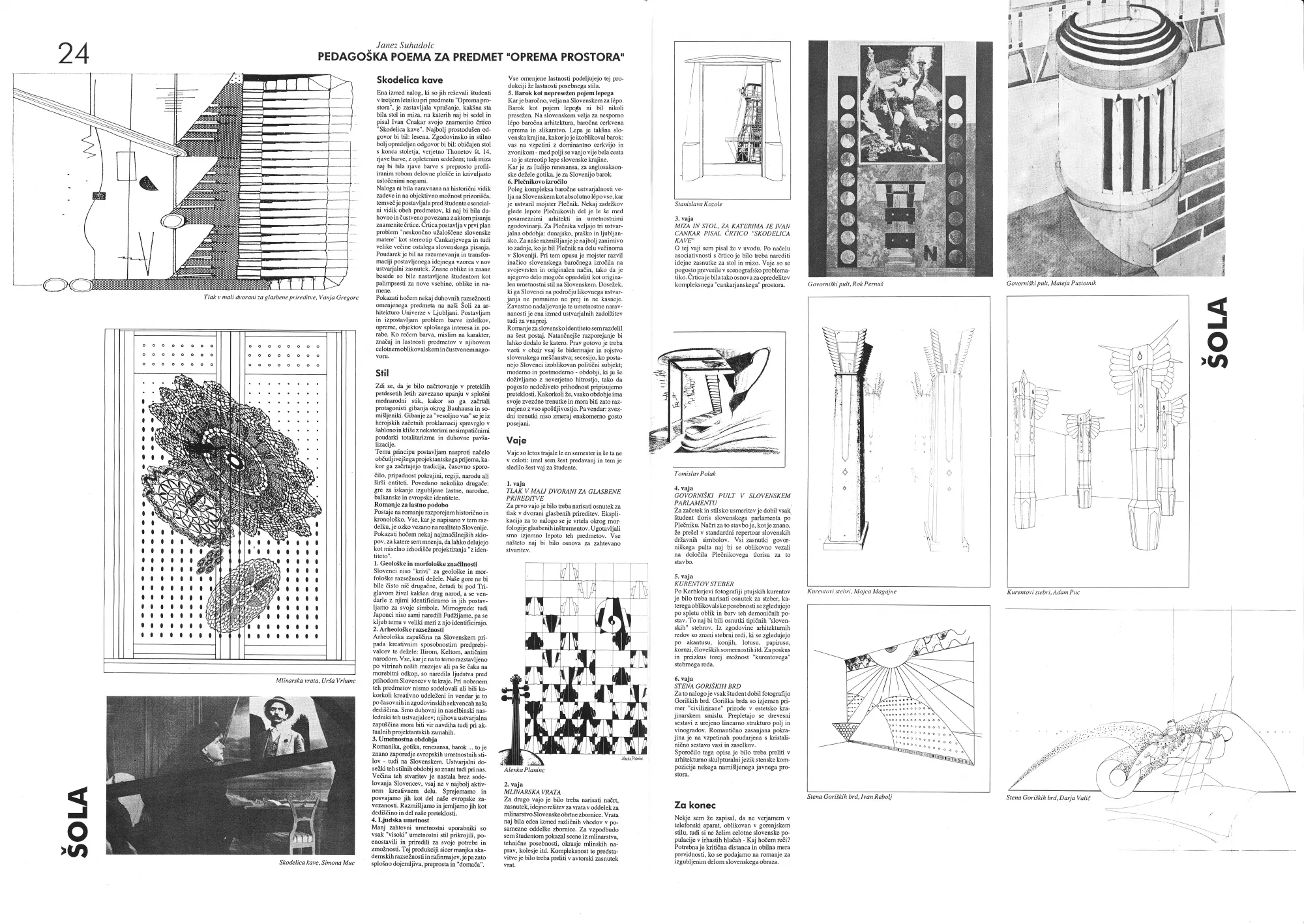 Janez Suhadolc; Vanja Gregorc, Urša Vrhunc, Simona Muc, Rok Pernuš, Mateja Pustotnik, Mojca Magajne, Adam Puc, Ivan Rebolj, Darja Valič, Alenka Planinc, Tomislav Polak, Stanislava Kozole - Pedagoška poema za predmet 